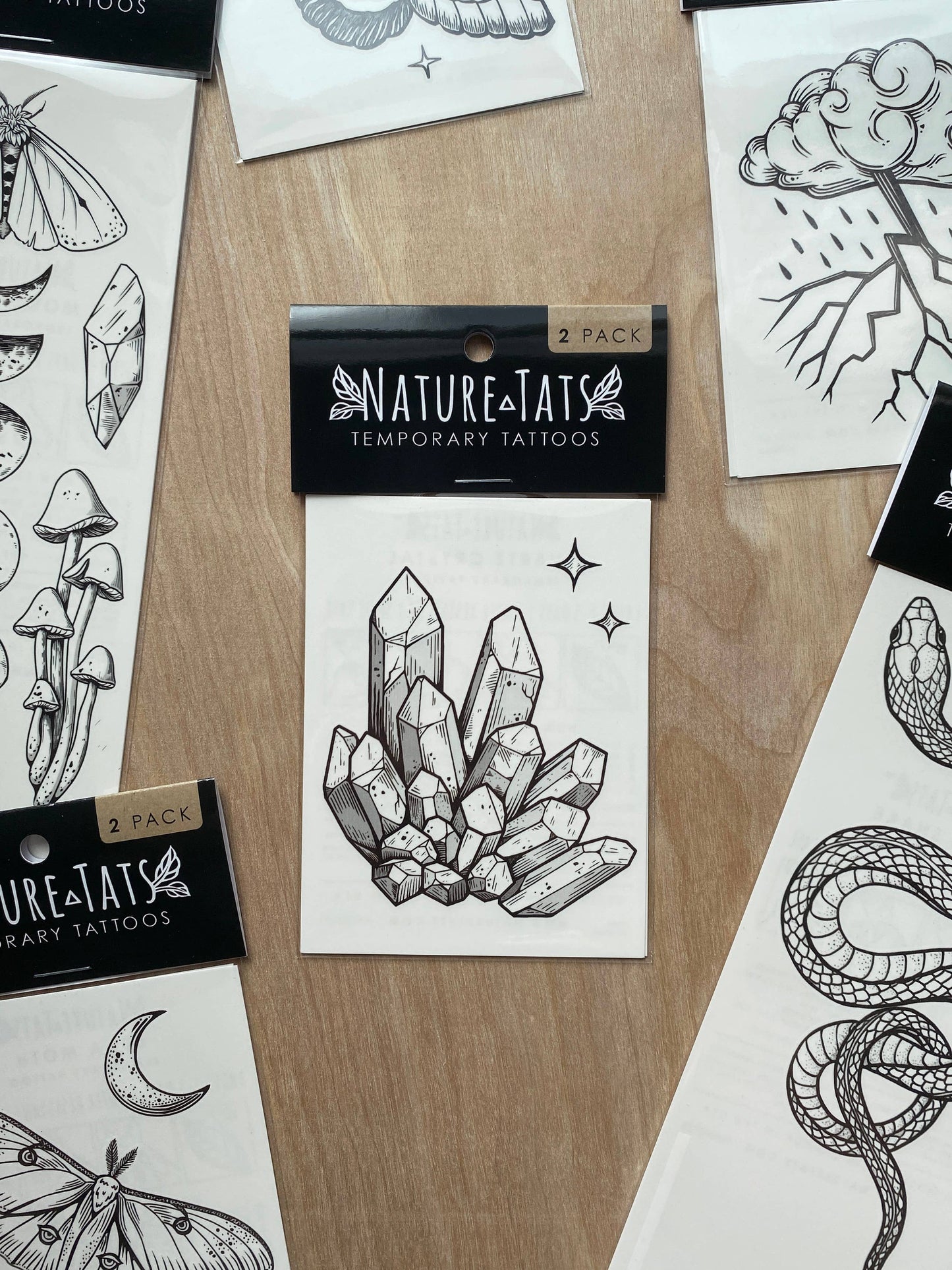 Crystal Quartz Temporary Tattoo: 1-Pack