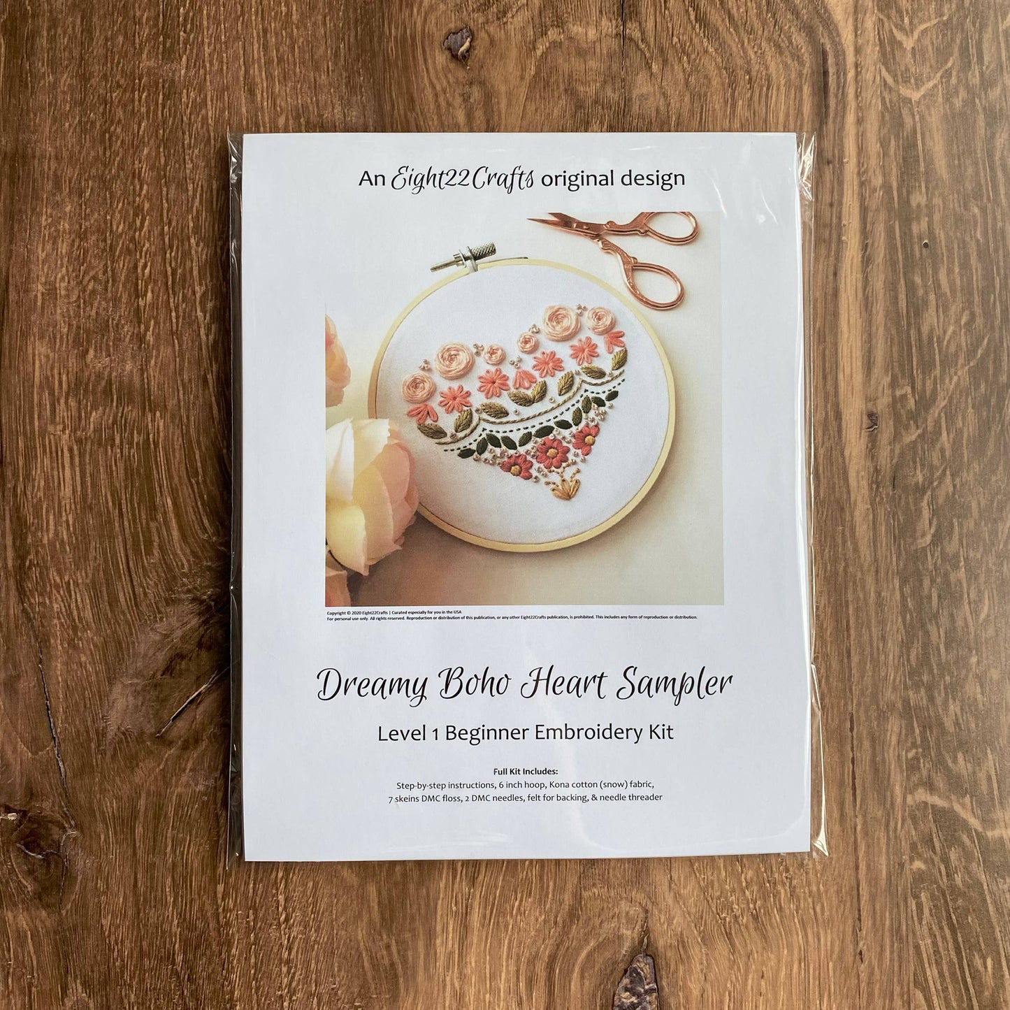 Dreamy Boho Heart Sampler Embroidery Kit