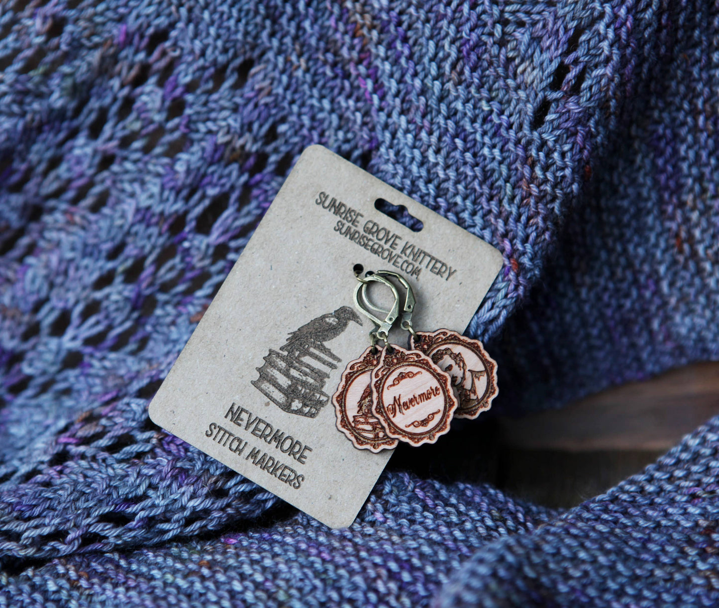 Poe Raven Knitting Keepers & Crochet Stitch Markers