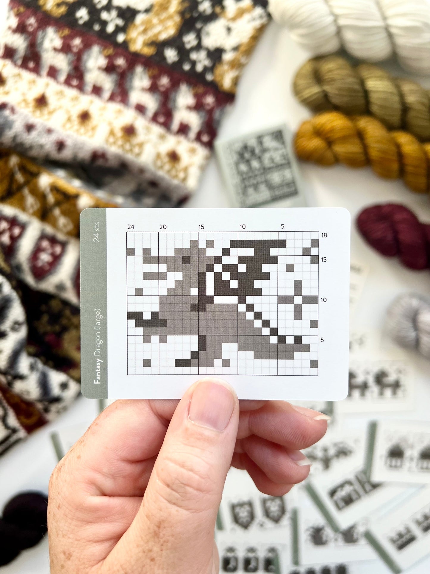 Fantasy Doodle Card Deck Expansion - Colorwork Knitting Charts