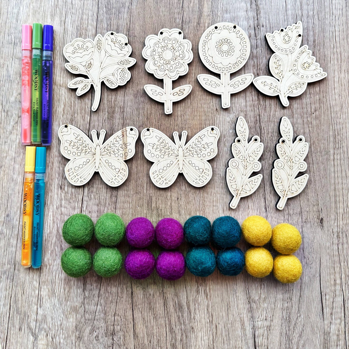 DIY Craft Kit - Folksy Flower Garland