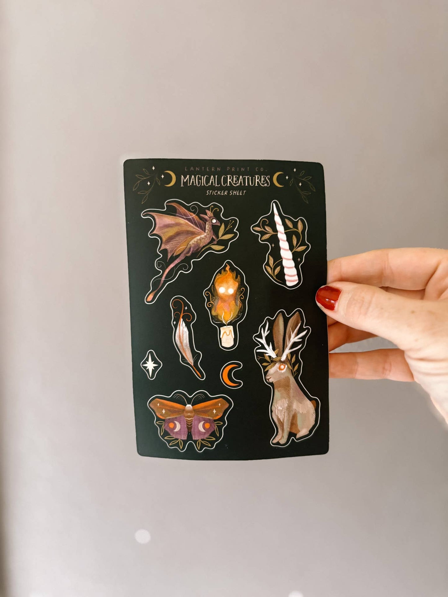 Magical Creatures Vinyl Sticker Sheet, 4x6 matte