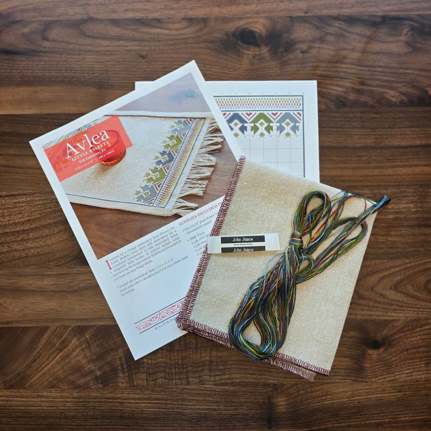 Little Baskets Cross Stitch Kit - Greek Inspired