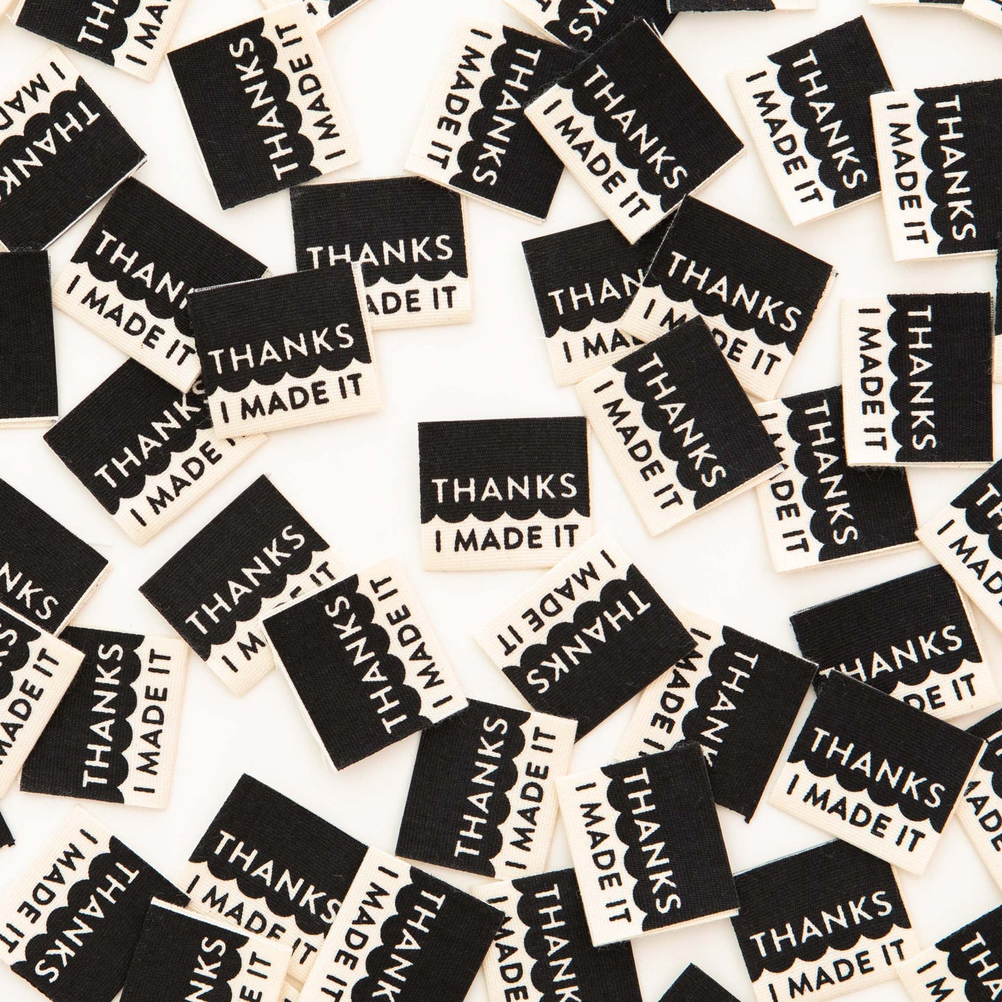 Thanks I Made It Sew-In Woven Label (Pack of 8)
