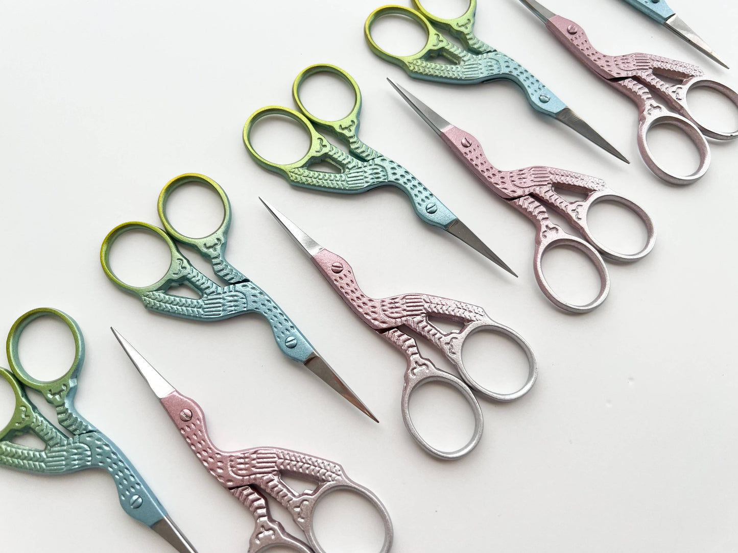 Stork Embroidery Scissors - Assorted Colors