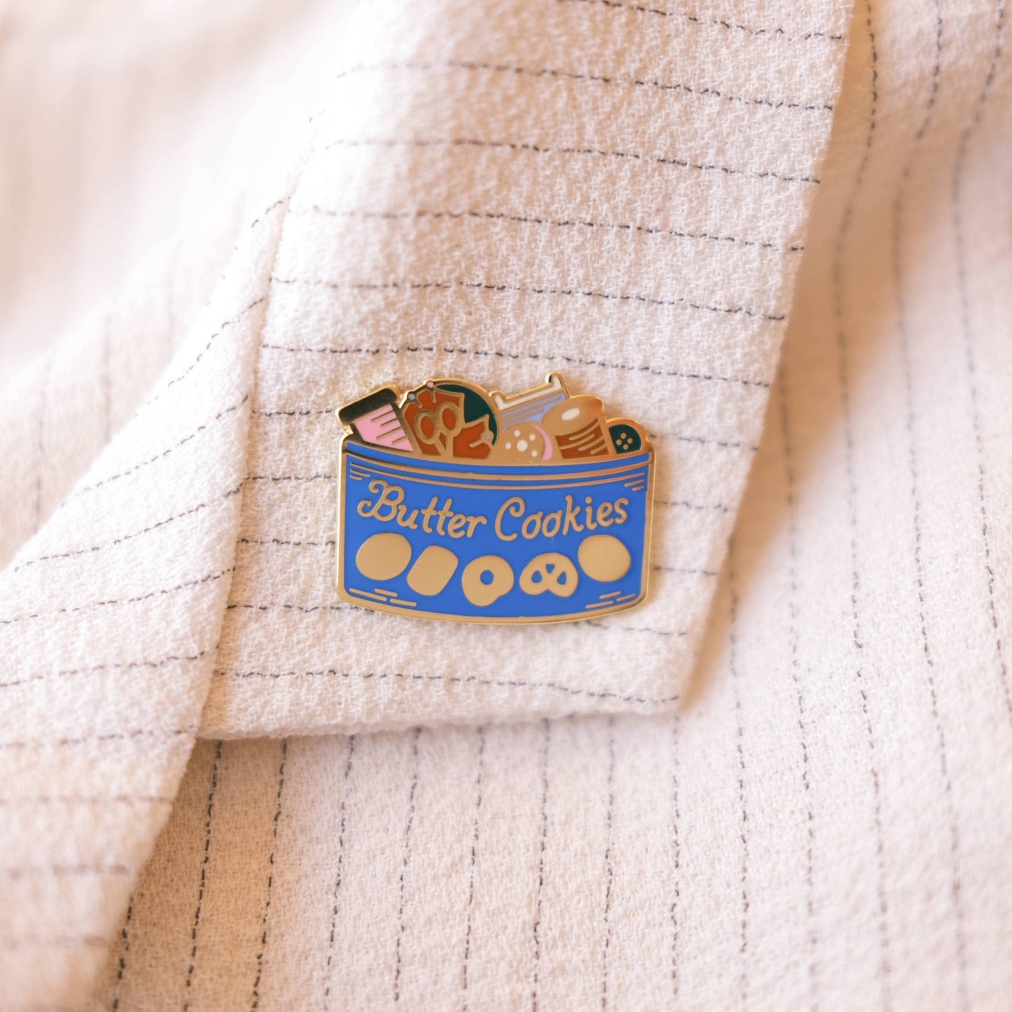Butter Cookie Sewing Kit Enamel Pin