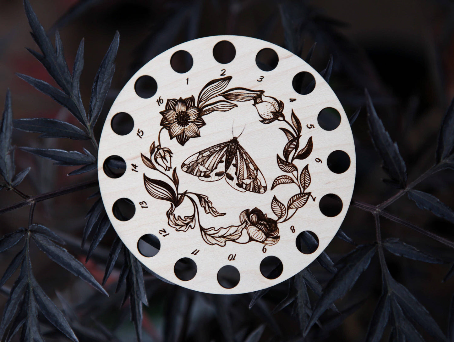 Maple Wood Embroidery Floss Thread Storage Holder
