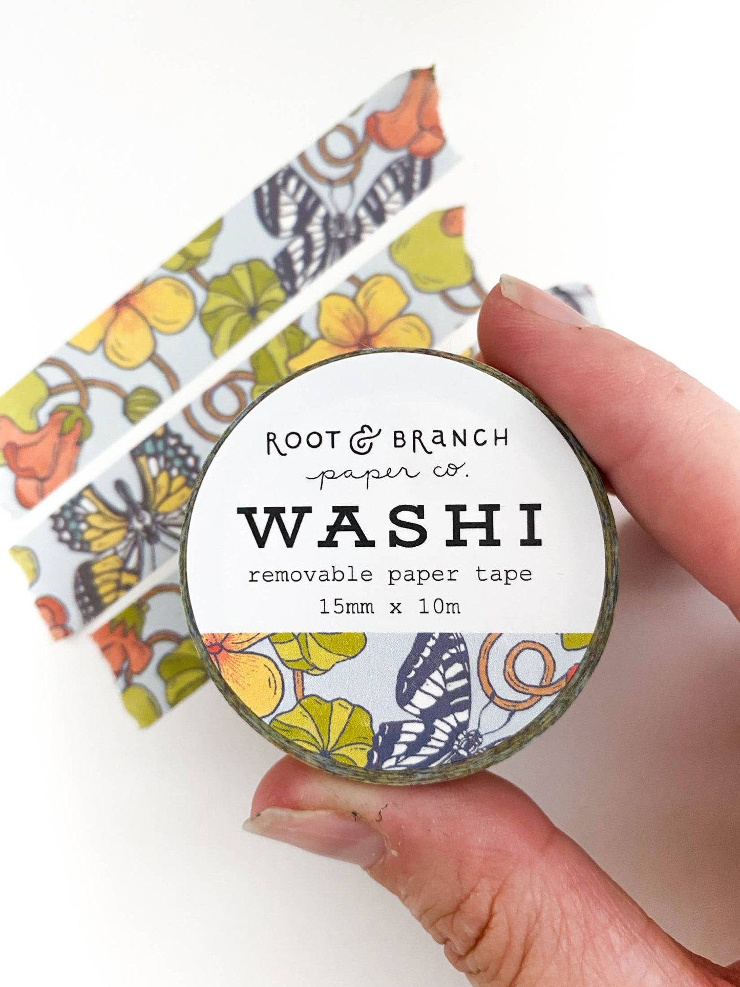Nasturtium Garden + Swallowtail Butterfly Washi Tape