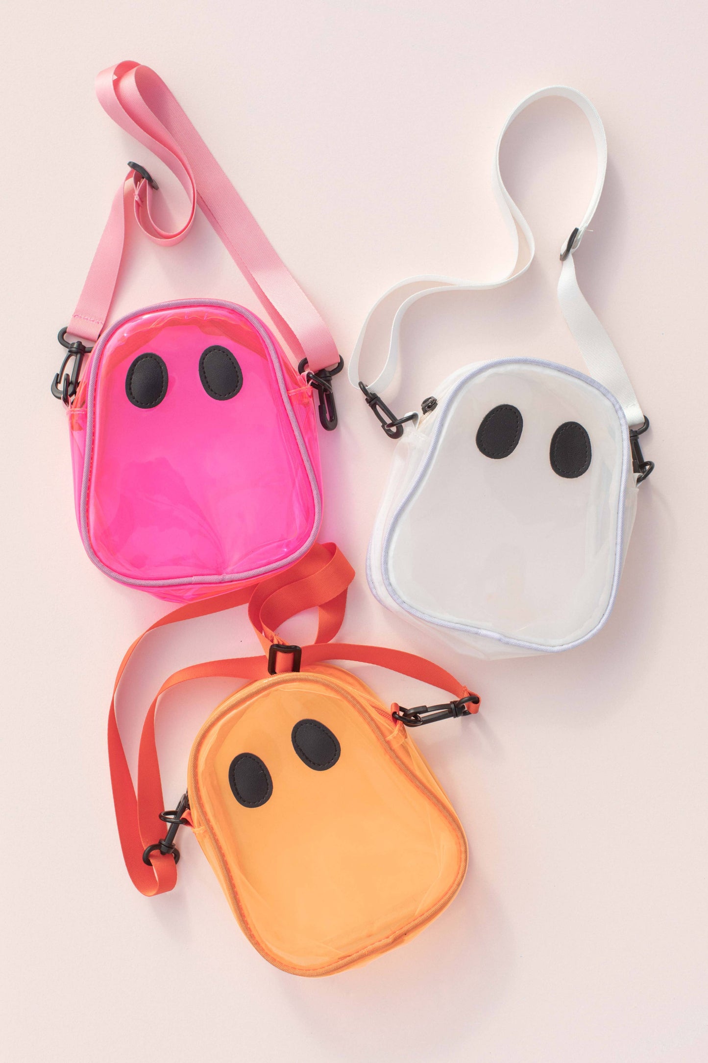 Orange Halloween Ghost Kids Trick or Treat Tote Bag