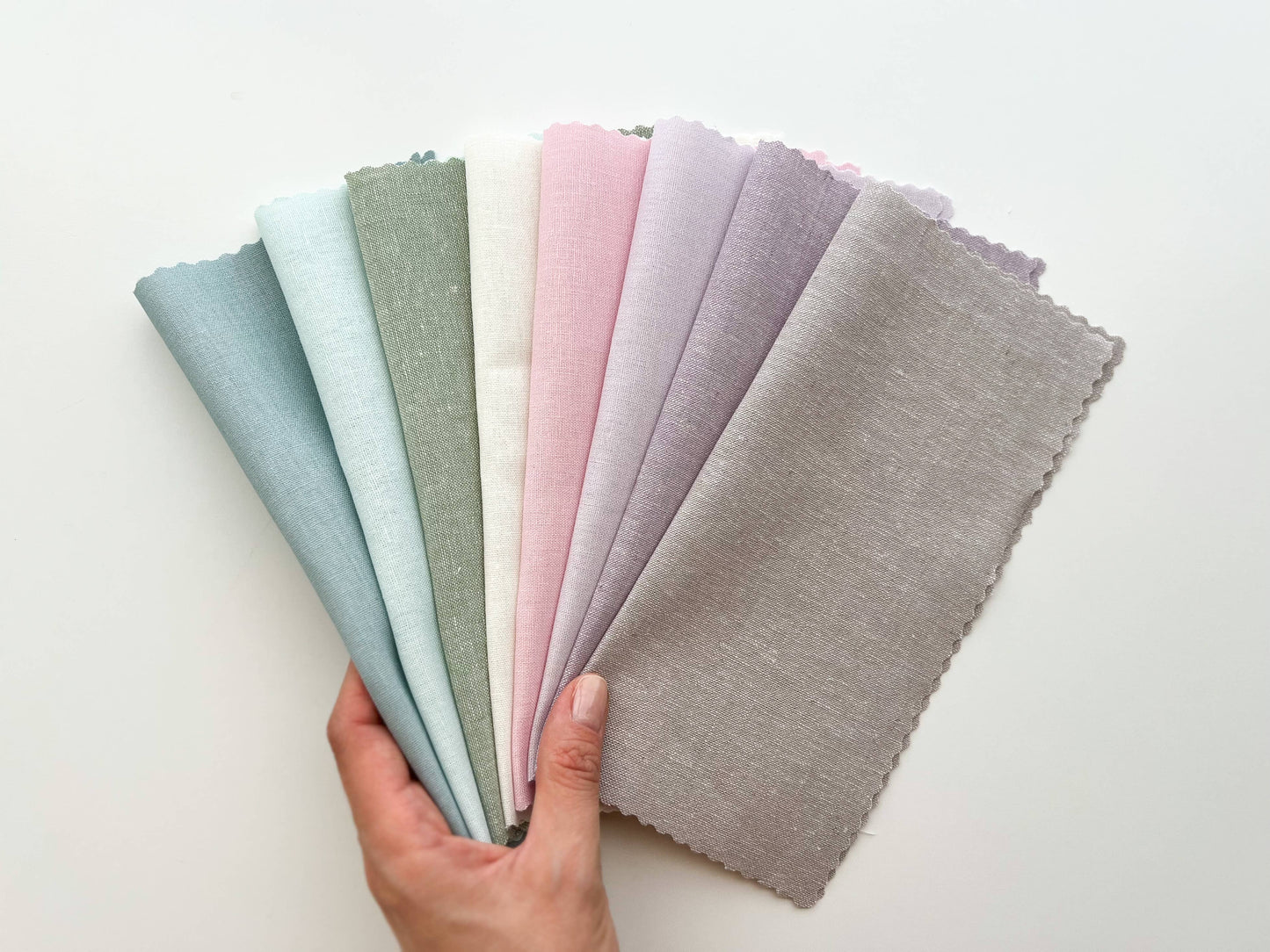 Embroidery fabric bundle, linen blend embroidery fabric pack