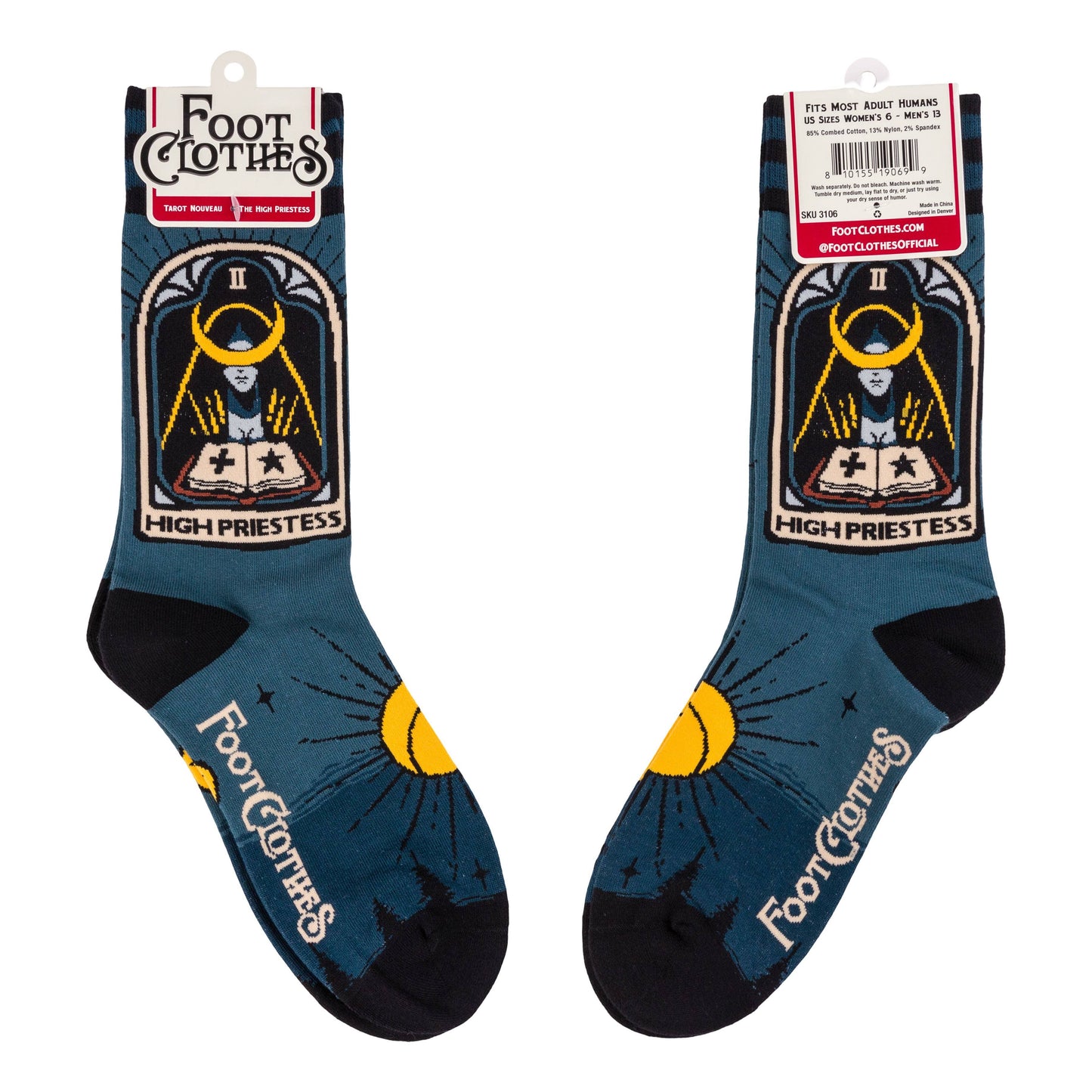 The High Priestess Tarot Nouveau Crew Socks