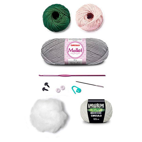Baer the Gnome GLOW IN THE DARK Crochet Amigurumi Kit - Enchanted Grove Collection
