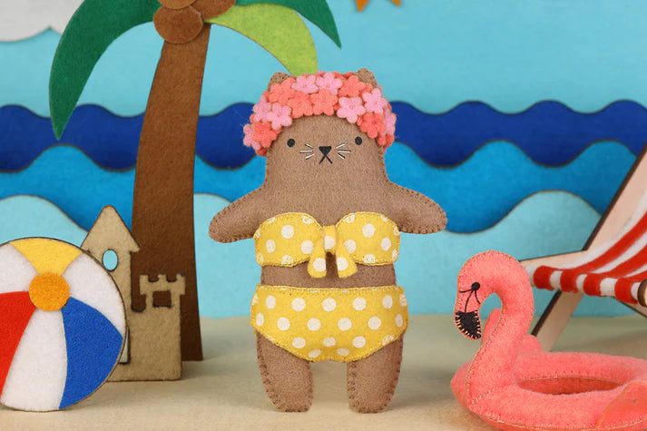 Flamingo Cat - Felt Doll Kit