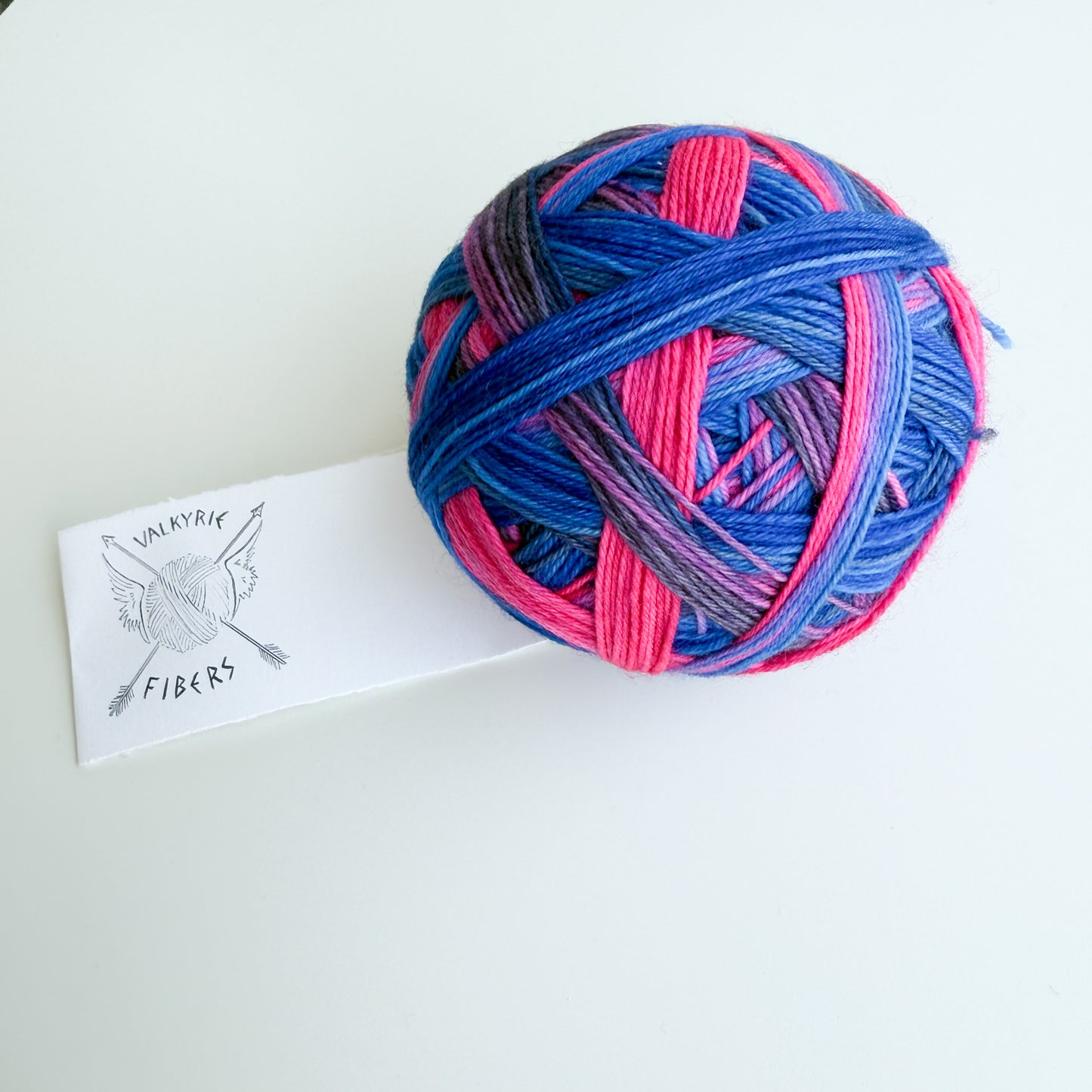 Valkyrie Fibers Matte Sock Self Striping Hand Dyed Yarn - Pride & Persephone