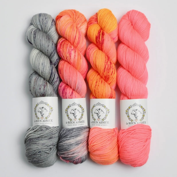 La Bien Aimée 4 Skein Fade Merino DK Bundle