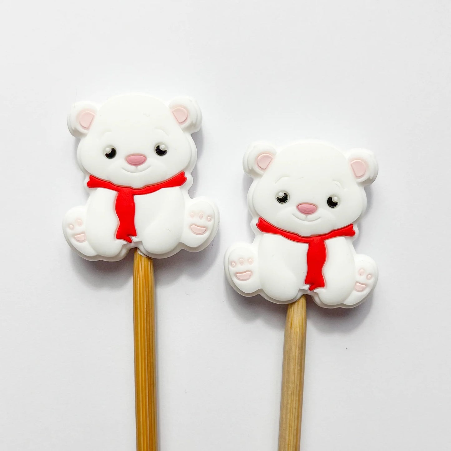 Polar Bear with Scarf | Stitch Stoppers by toil & trouble