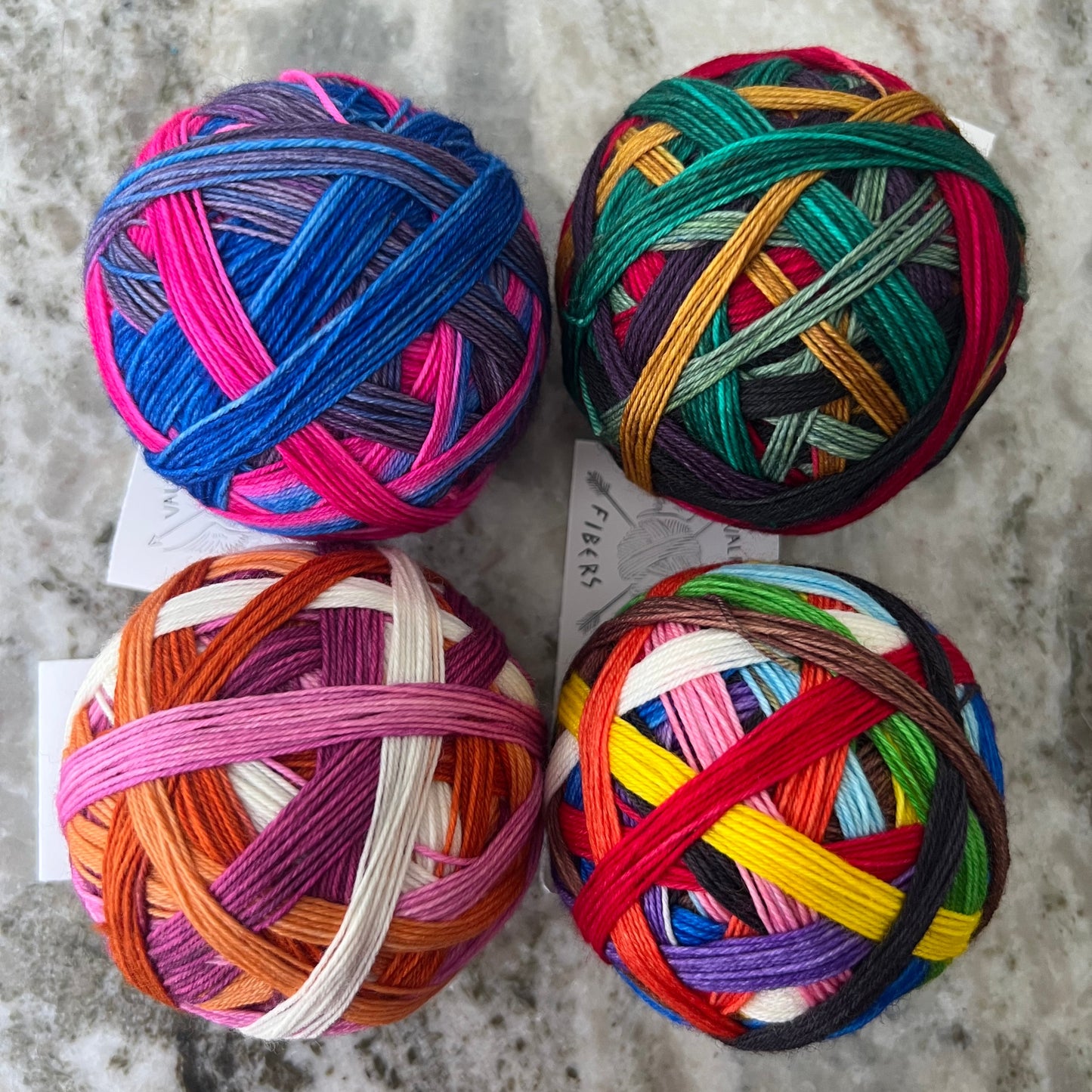 Valkyrie Fibers Matte Sock Self Striping Hand Dyed Yarn - Pride & Persephone