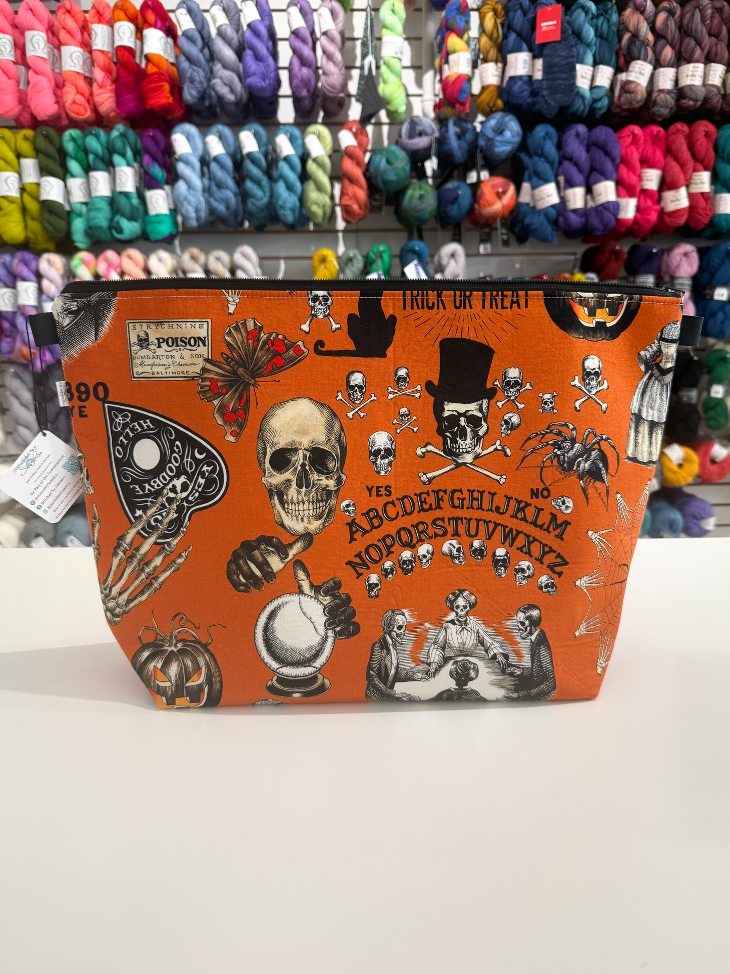 Orange Halloween Project Bag by JessaLu