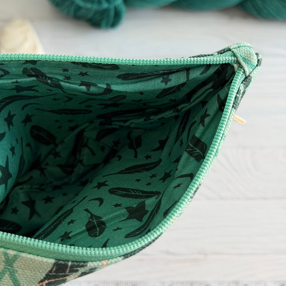 Song of the Sea Notions Zipper Pouch by Home Row Handcraft