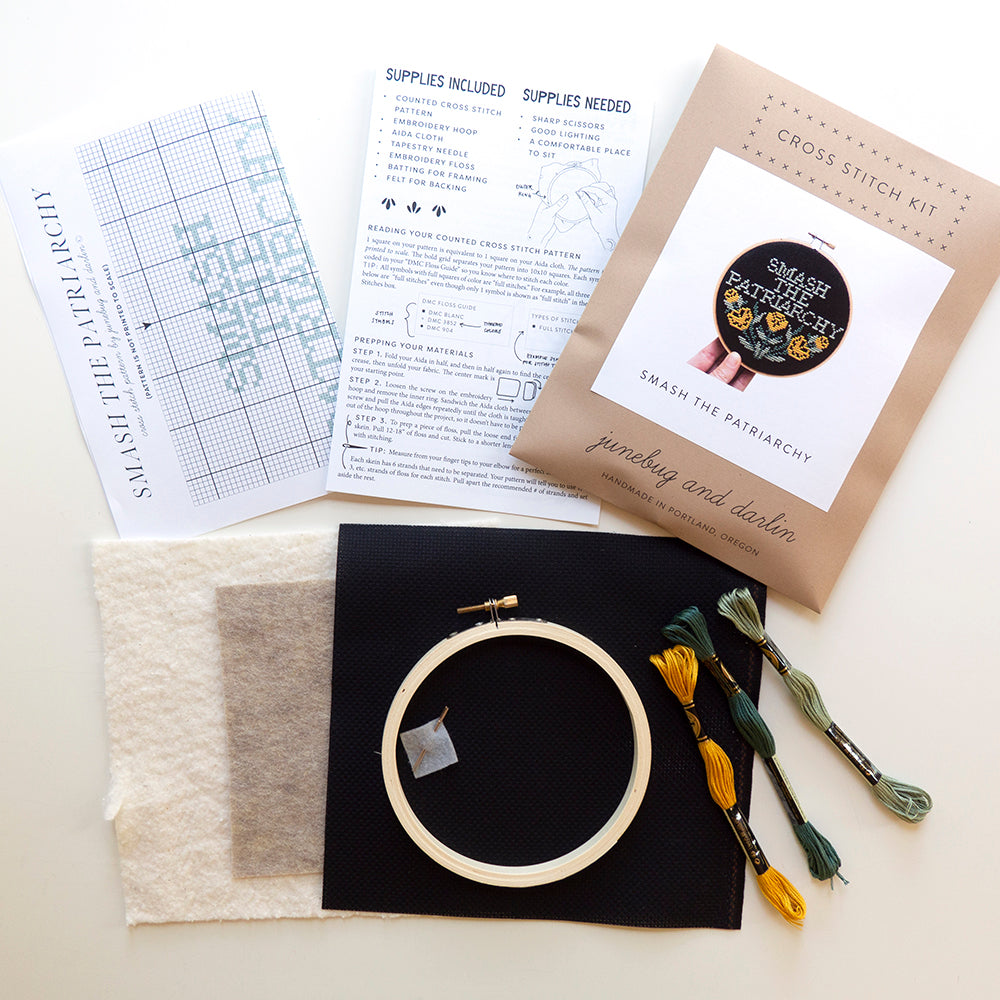 Smash the Patriarchy Cross Stitch Kit