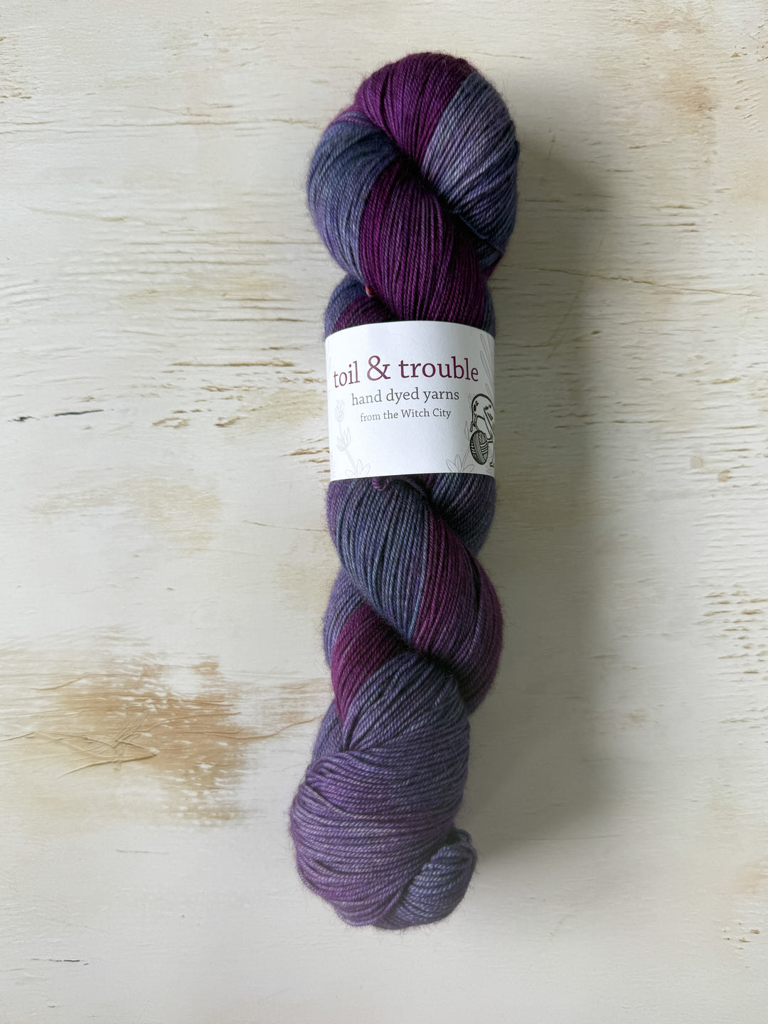 Toil & Trouble Yak Skellington - Merino Yak Sock