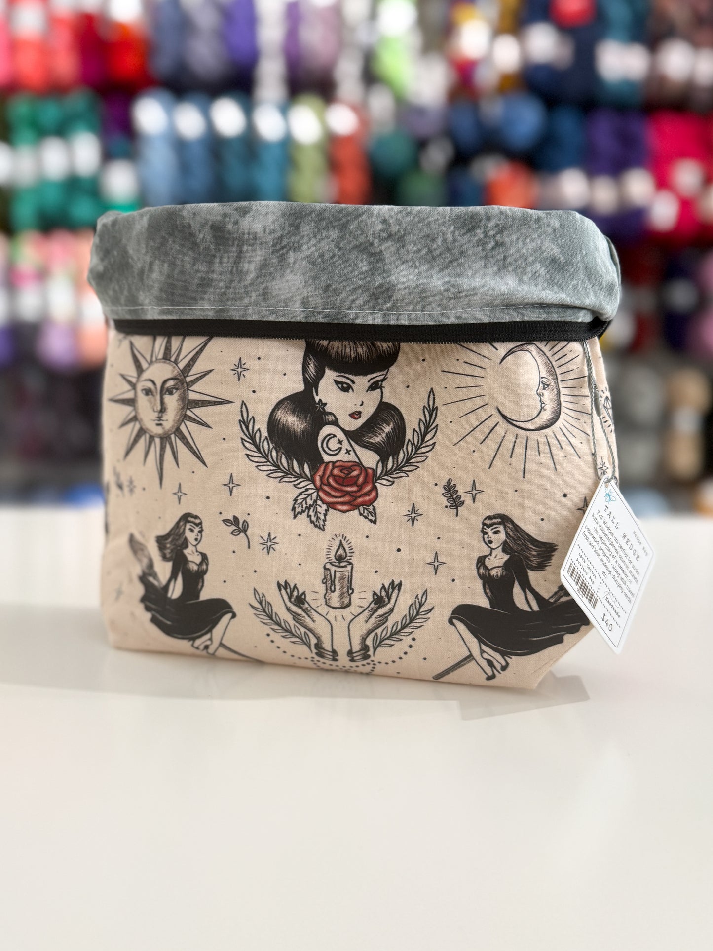 Witchy Flash Tattoos Project Bag by JessaLu