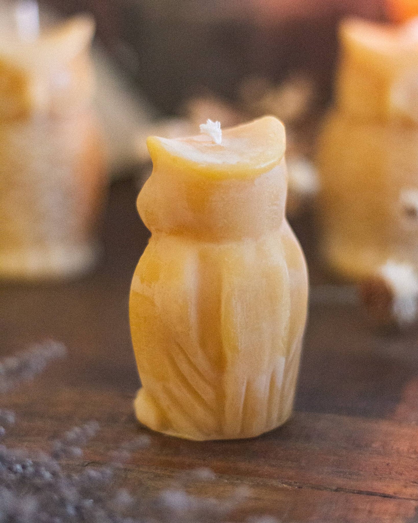 Owl Shaped Beeswax Candle