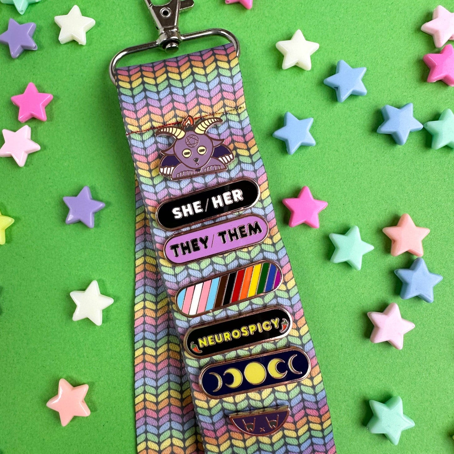 Transgender Pride Plaque Enamel Pin