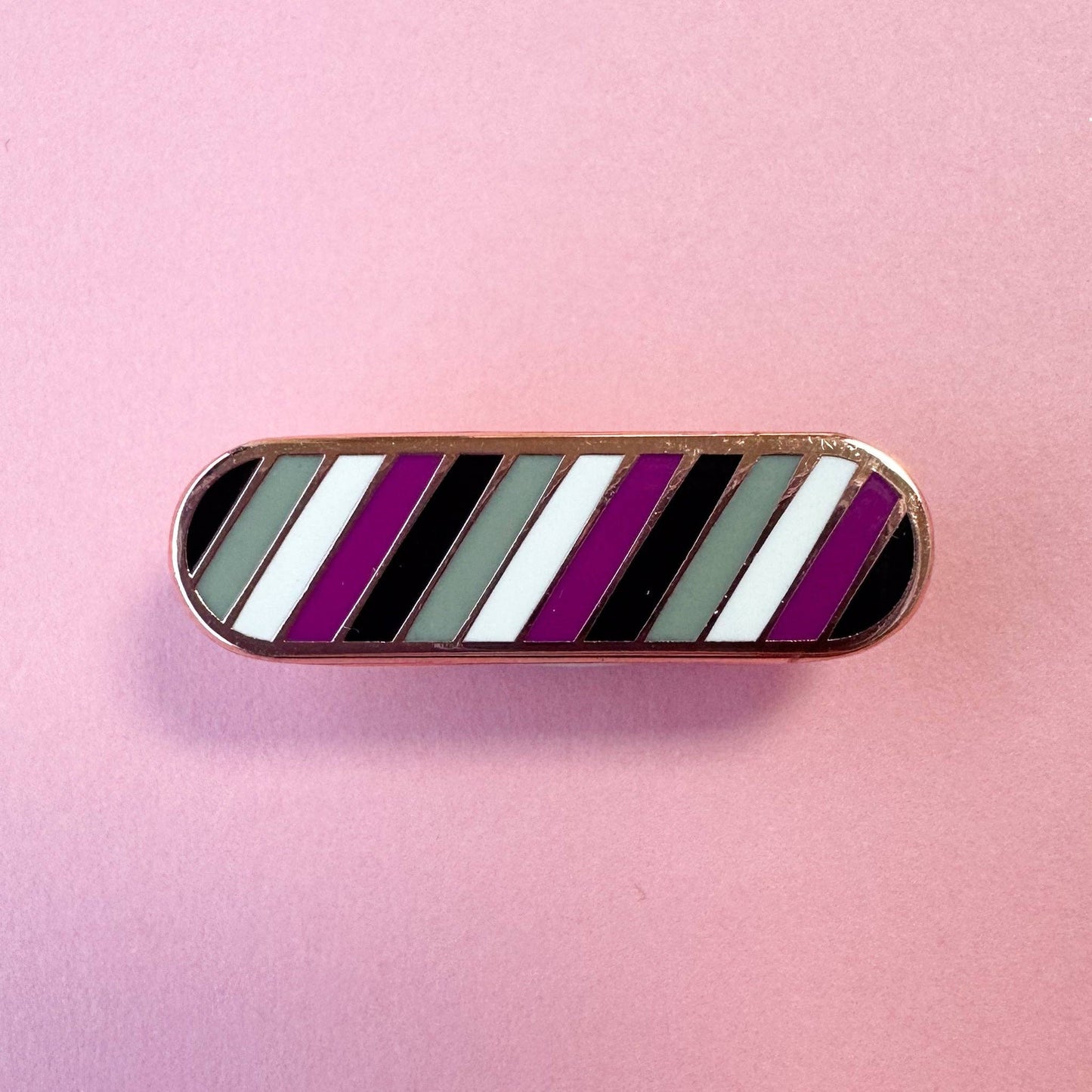 Asexual Pride Plaque Enamel Pin