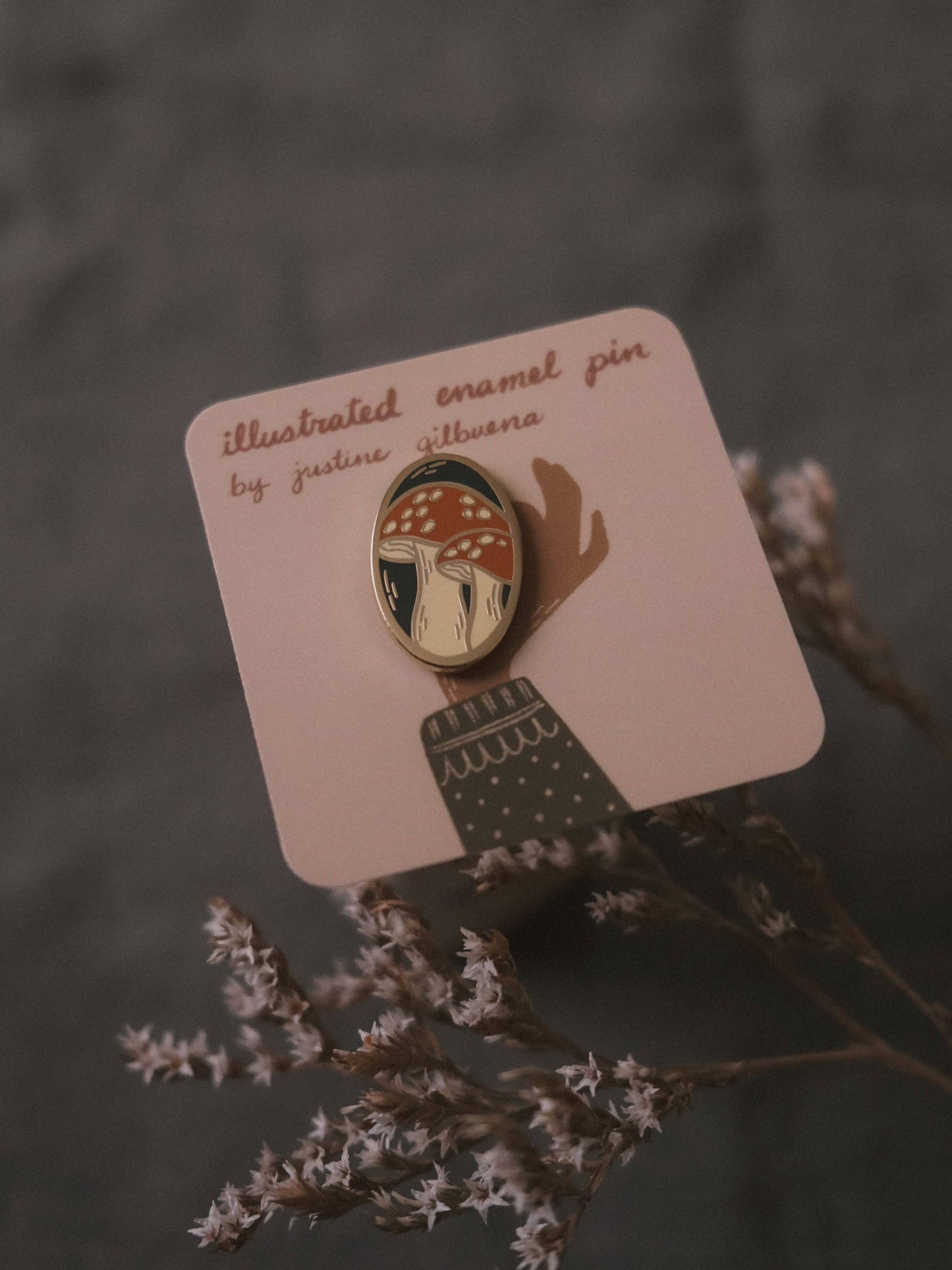 Amanita Red Mushroom Enamel Pin (With Locking Clasp)