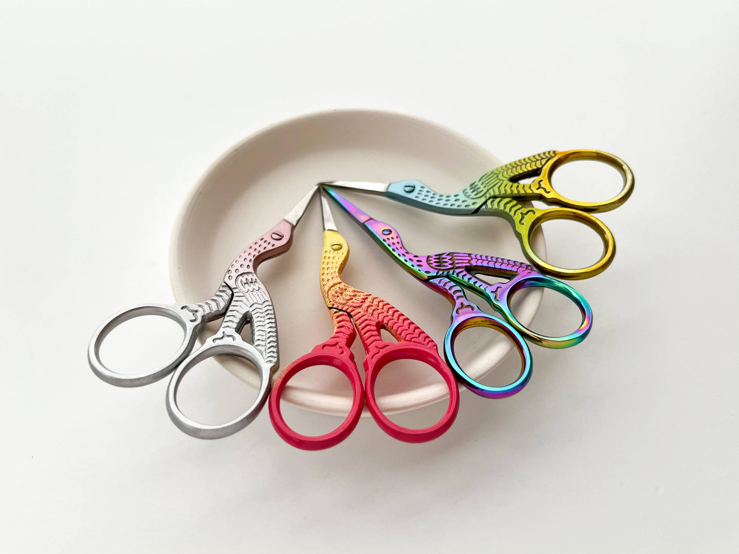 Stork Embroidery Scissors - Assorted Colors