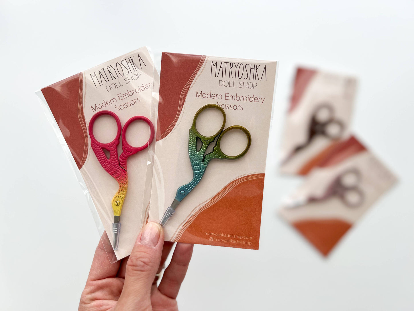Stork Embroidery Scissors - Assorted Colors
