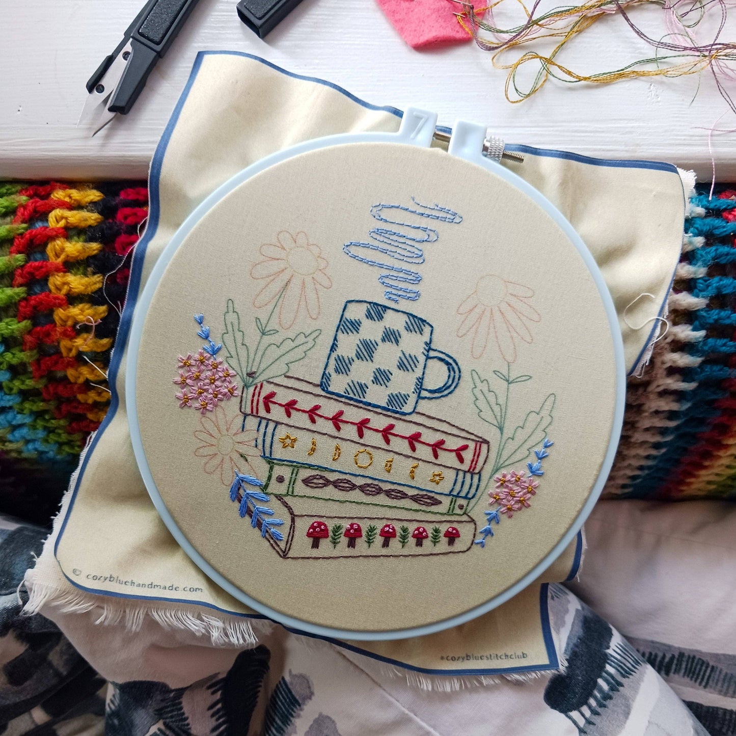 Book Nook - Cozyblue Handmade Embroidery Kit
