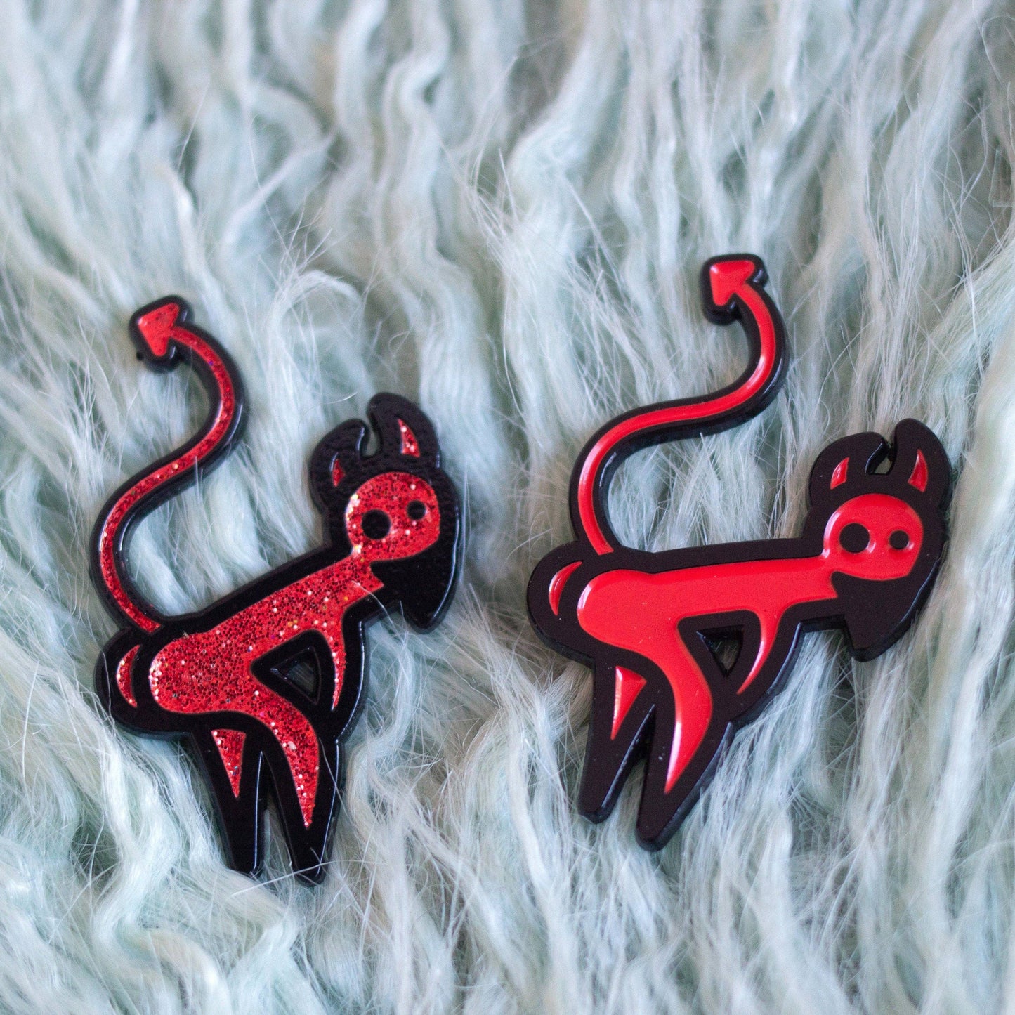 Wild Hell Collection - Twerk Devil Enamel Pin (Limited Editi: Glitter