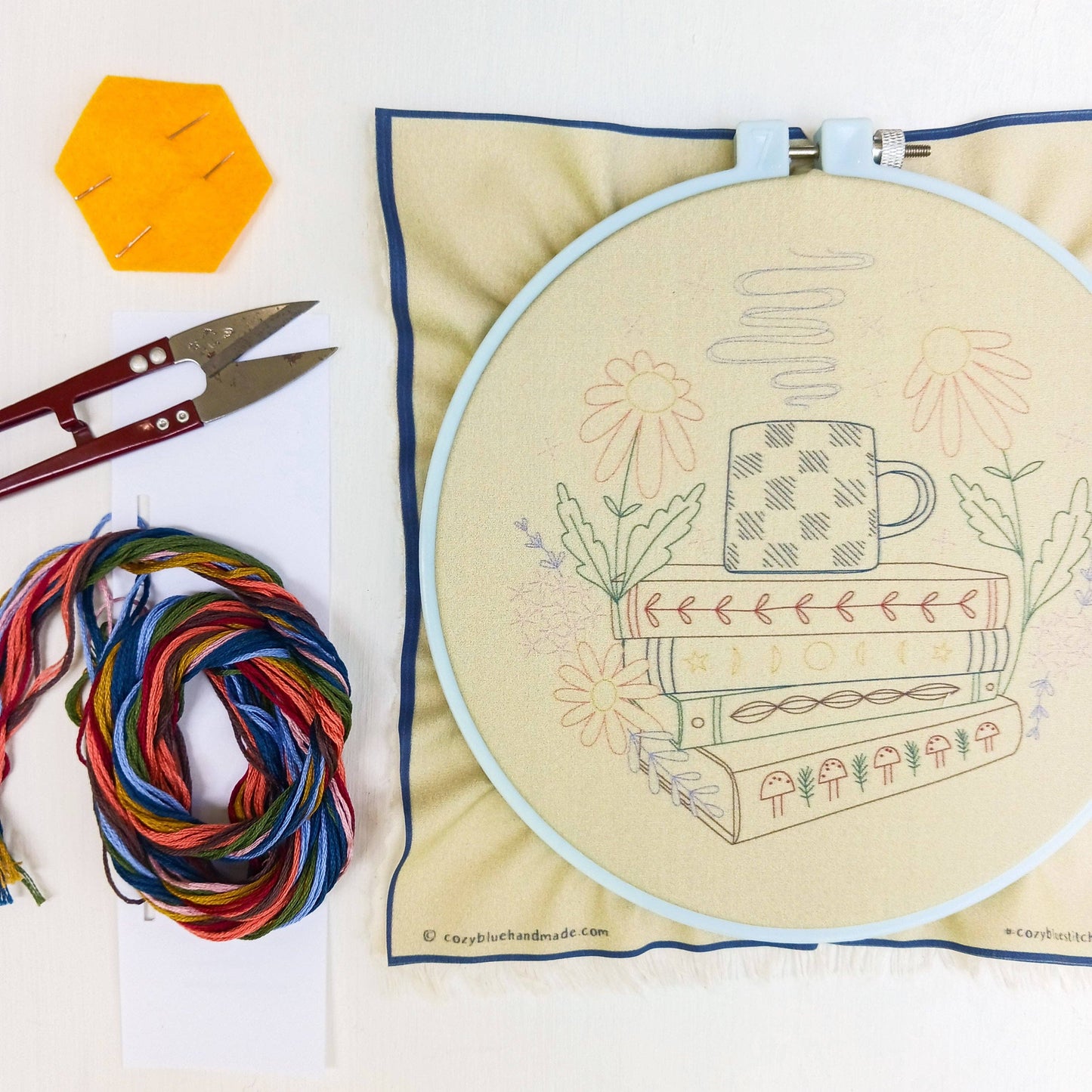 Book Nook - Cozyblue Handmade Embroidery Kit
