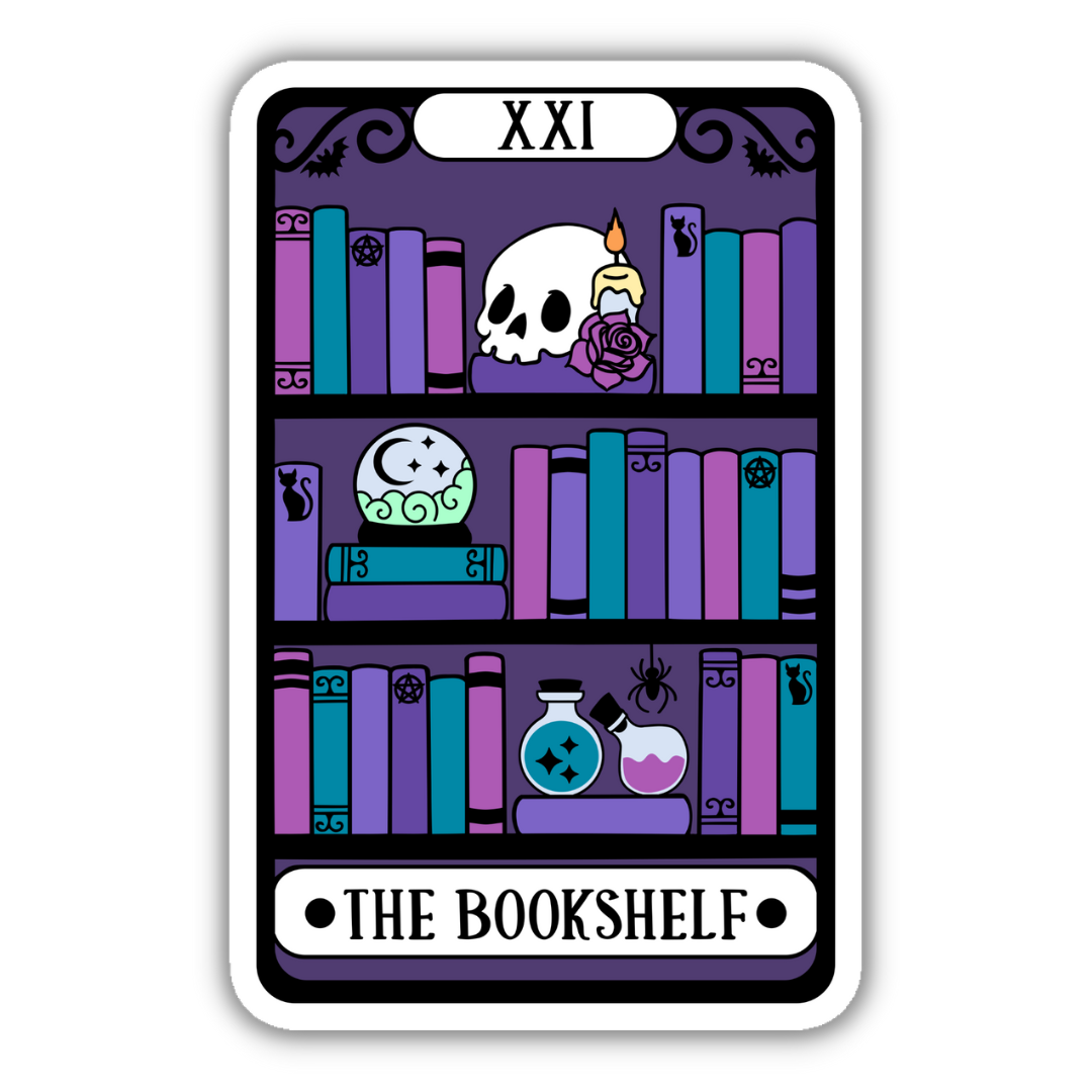 The Bookshelf Tarot CardSticker