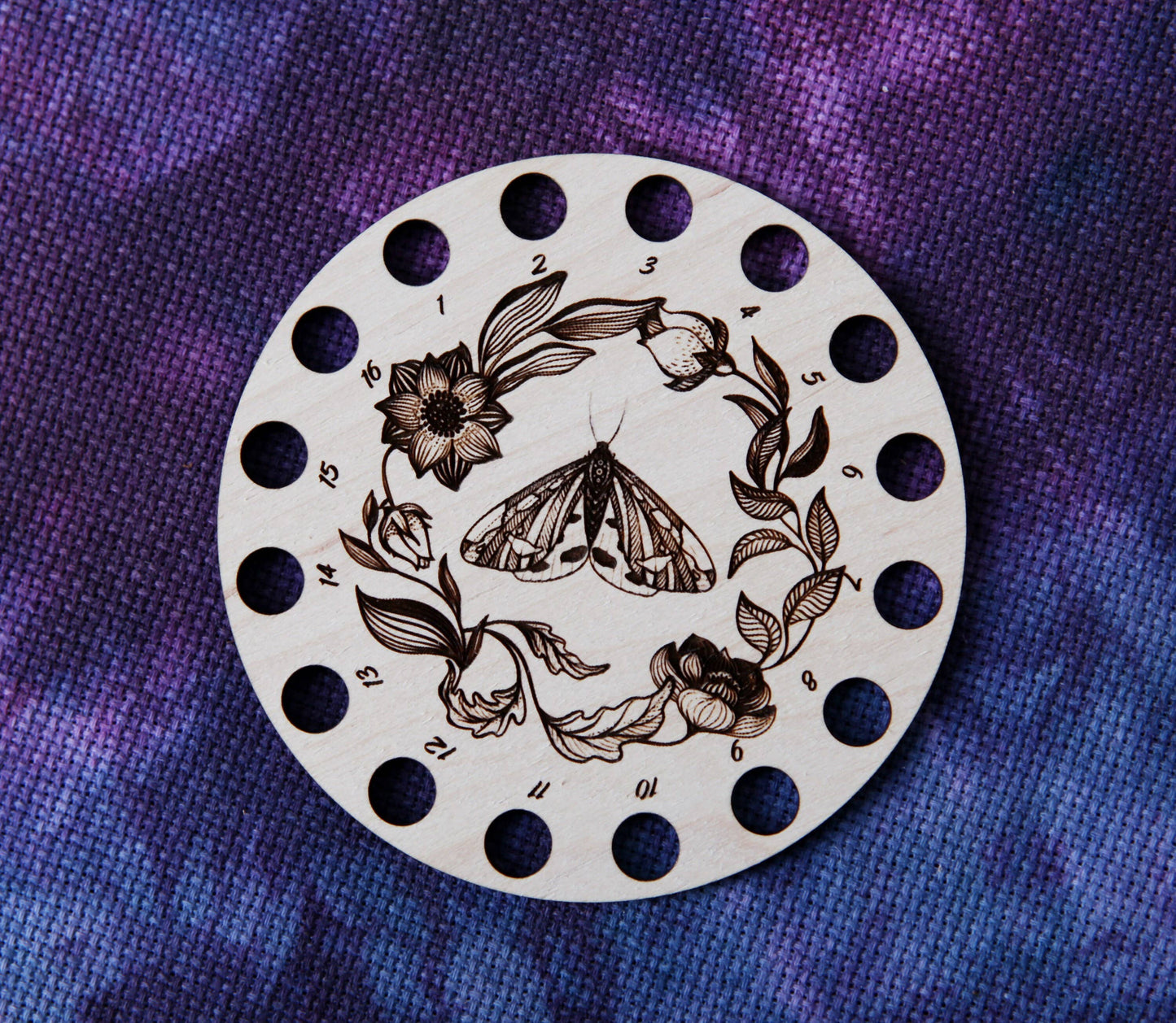 Maple Wood Embroidery Floss Thread Storage Holder