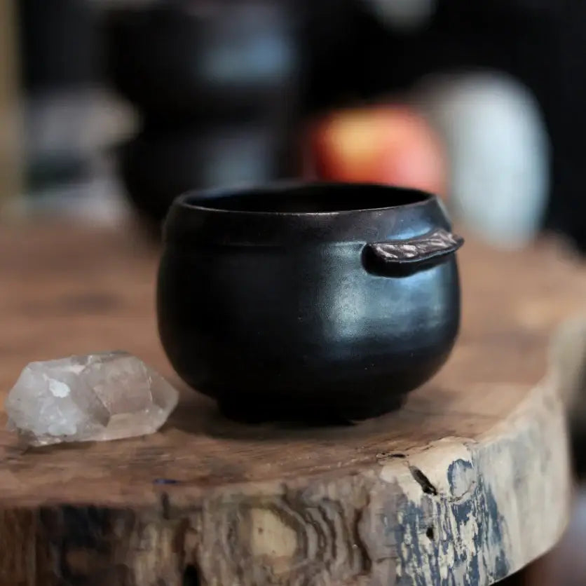 Black Cauldron Bowl | Handmade for Halloween