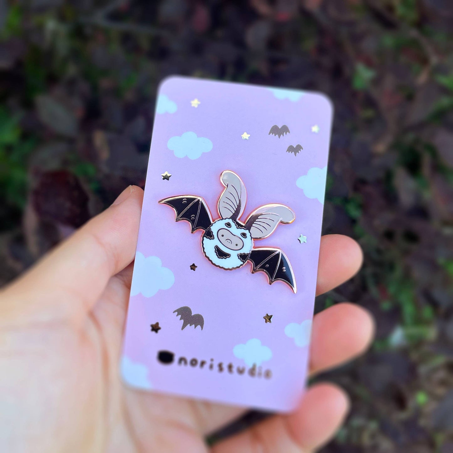 Spotted Bat Enamel Pin
