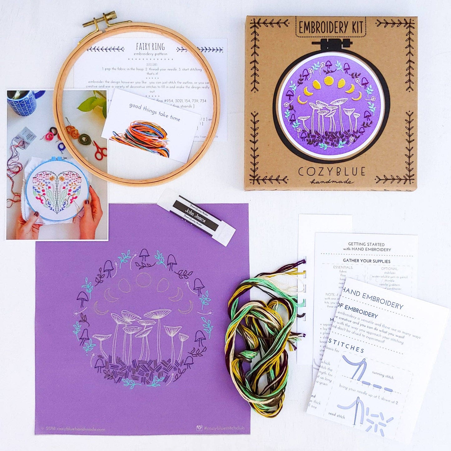 Book Nook - Cozyblue Handmade Embroidery Kit