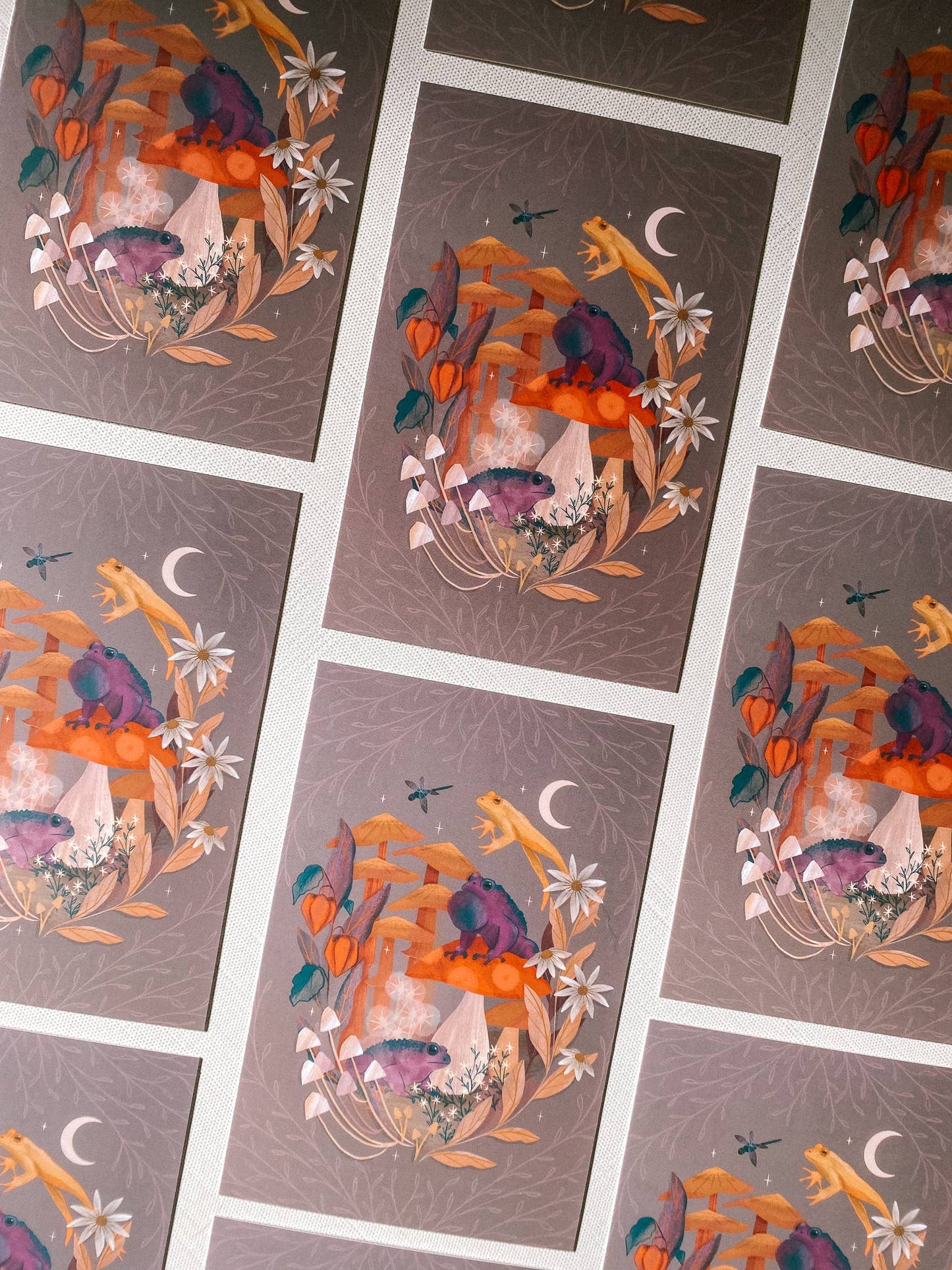 Toads & Toadstools Art Print: 8x10