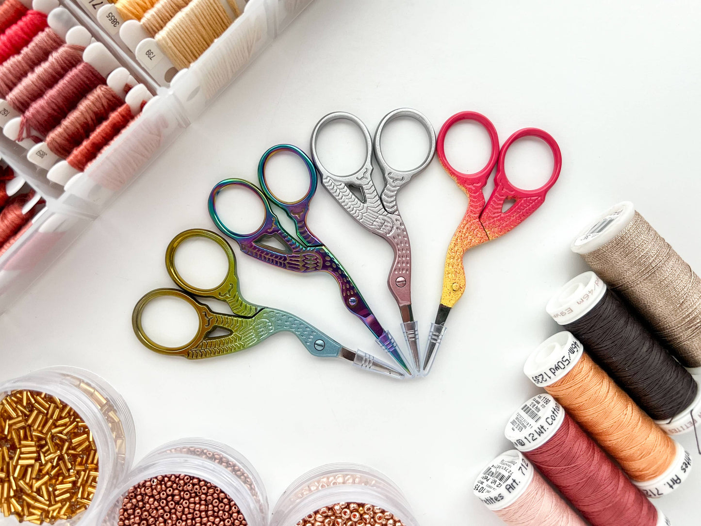 Stork Embroidery Scissors - Assorted Colors