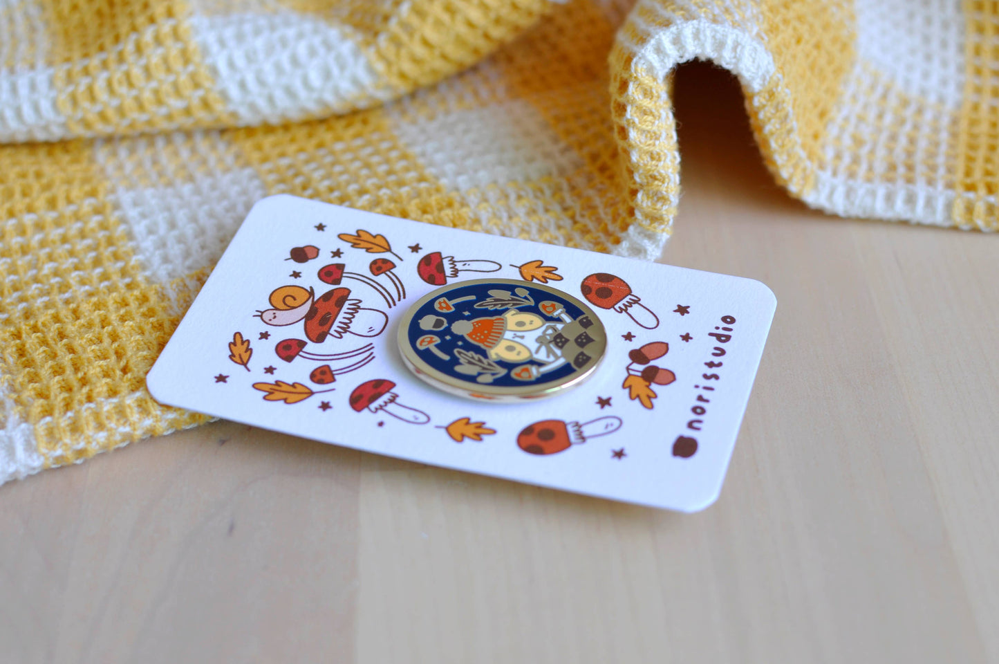 Crocheting Bubu Enamel pin, Fall Theme, Limited Edition