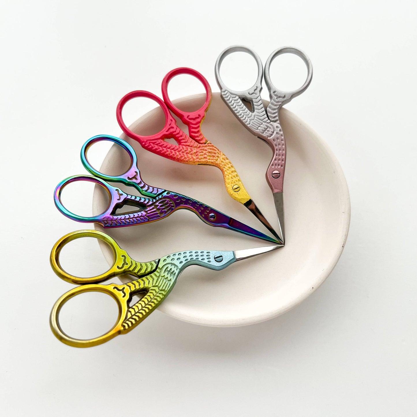 Stork Embroidery Scissors - Assorted Colors