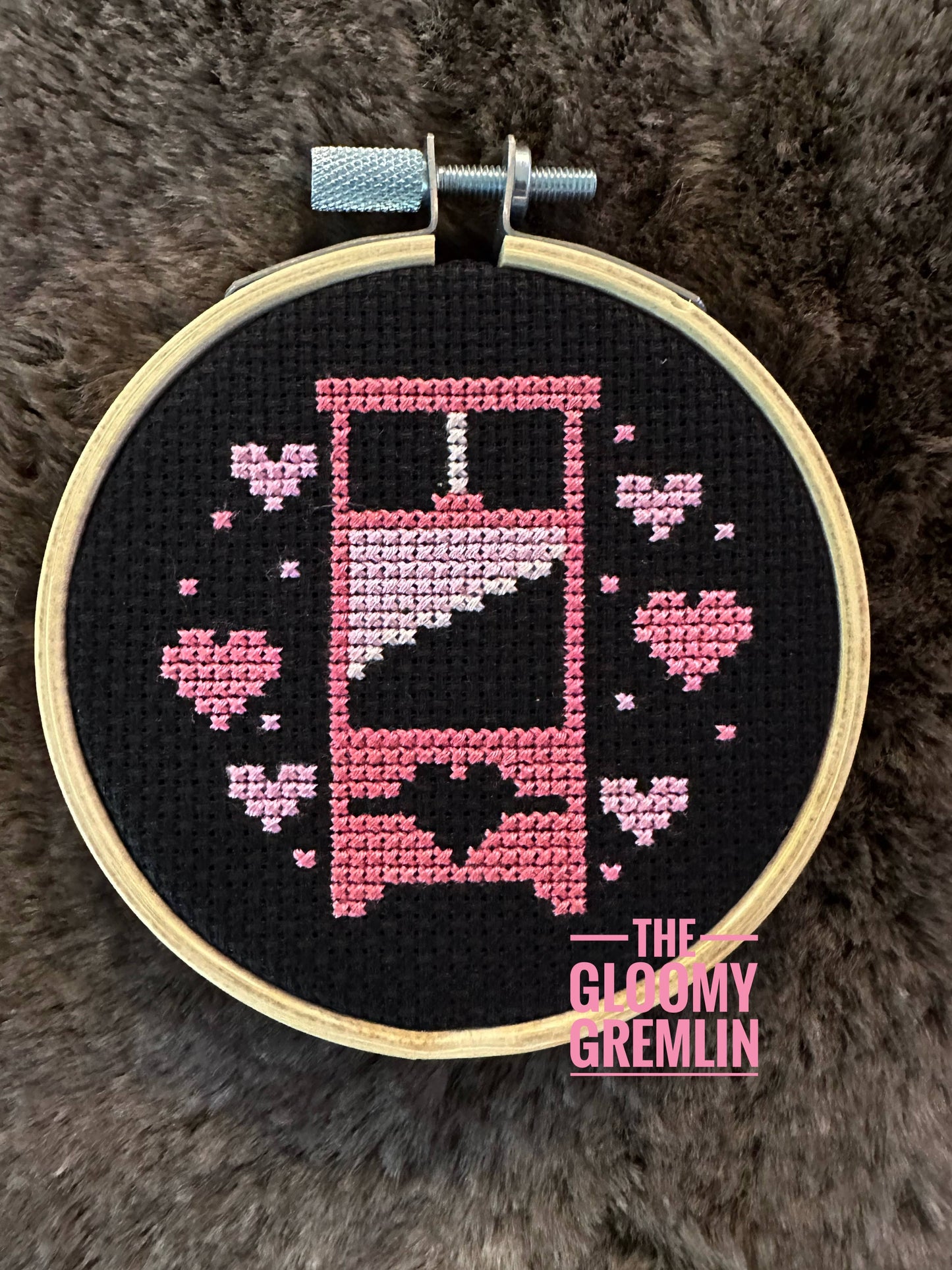 Pink Guillotine Cross Stitch Kit