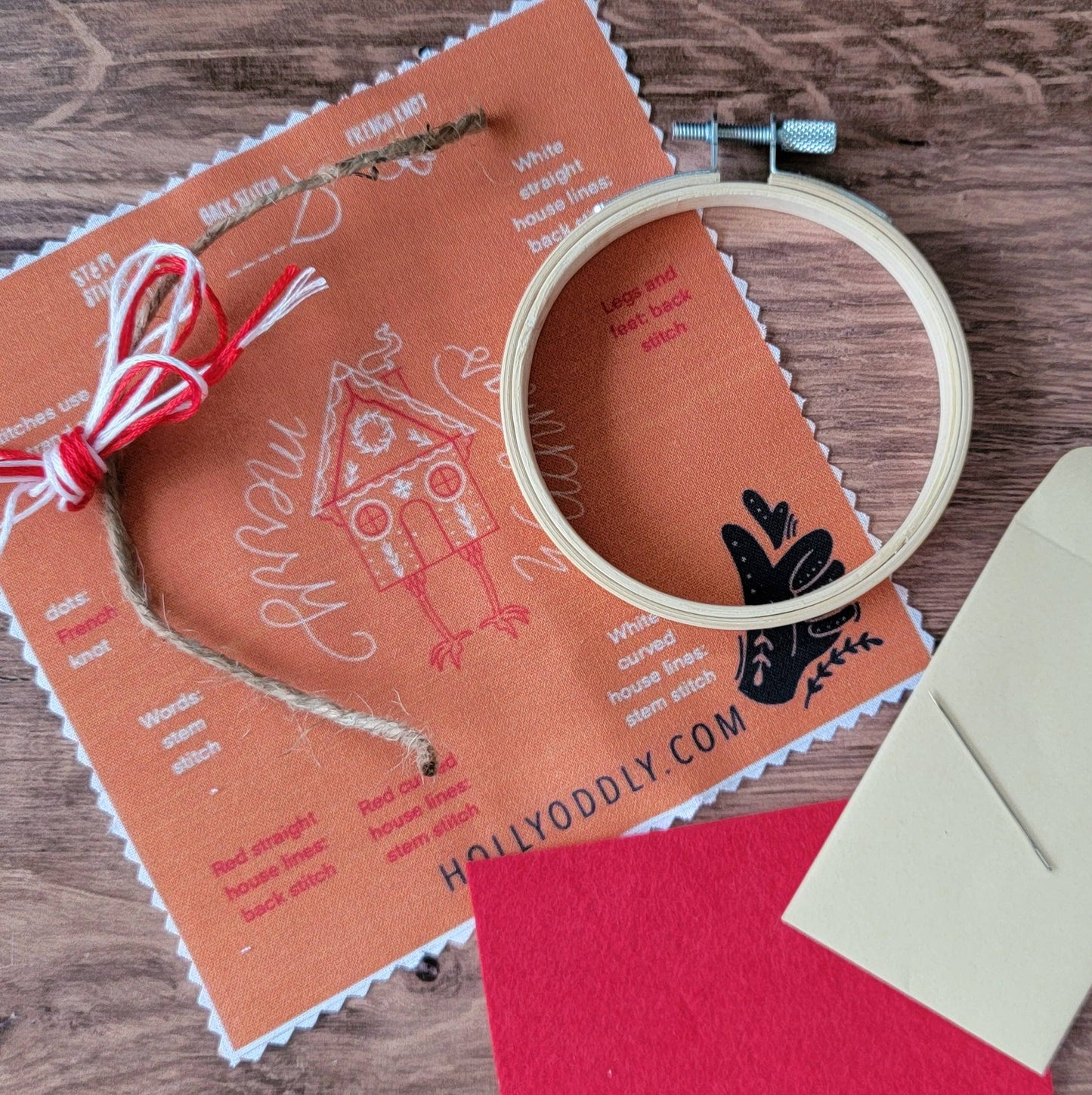 Embroidery Kit Ornament: Baba Yaga gingerbread house