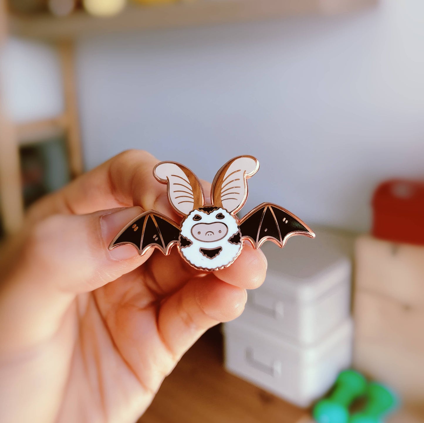 Spotted Bat Enamel Pin