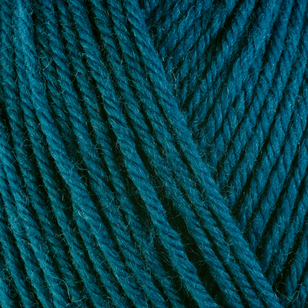 A close-up image of a skein of Berroco Ultra Wool bulky weight yarn in a teal color.