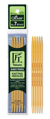 Clover Bamboo 5" Double Pointed Needles