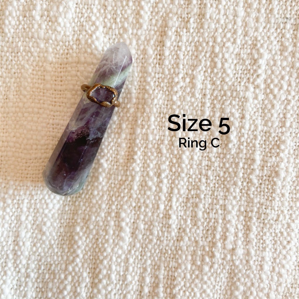 Amethyst Electroform Rings